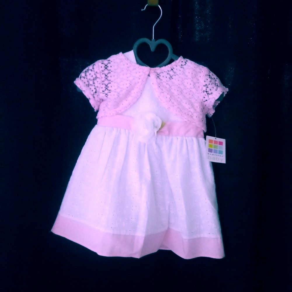 NWT healthy baby white eyelet dress with jacket